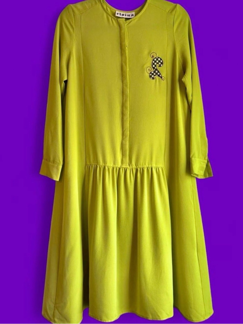 One of a kind repurposed embroidered Cloina dress